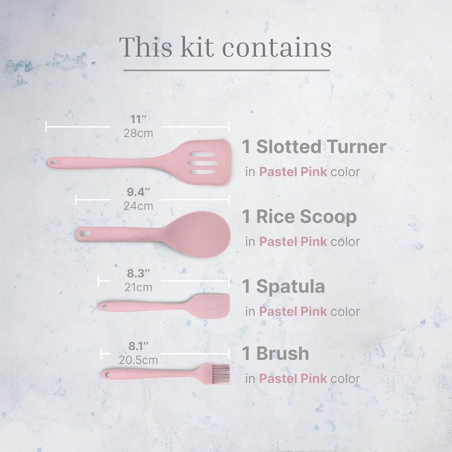 Silicone Pastry Brush Set – 2-Piece Set of Basting Brushes for Cuisine and BBQ – Kitchen Tools and Accessories with Comfortable Handles, Heat-Resistant Utensils for Cooking & Baking – Pastel Pink