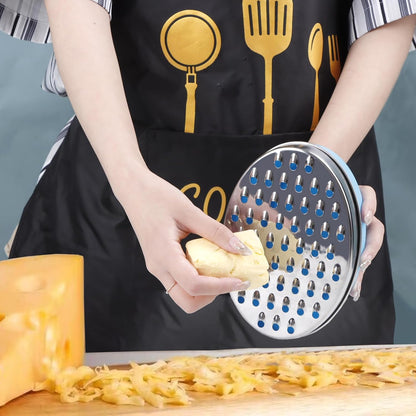 Cheese Grater Citrus Lemon Zester with Food Storage Container & Lid - Perfect For Hard Parmesan Or Soft Cheddar Cheeses, Ginger, Vegetables, Butter, Chocolate & Nutmeg (Green)