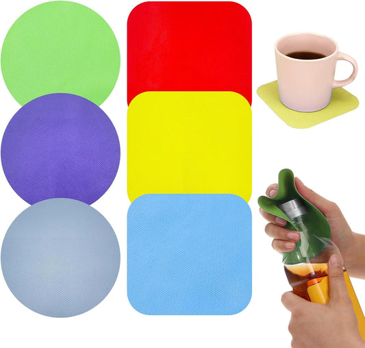 Non-Slip Rubber Jar Opener Pad 8pcs - Easy Grip Kitchen Tool for Opening Lids, Cans & Bottles - Ideal for Arthritis & Weak Hands