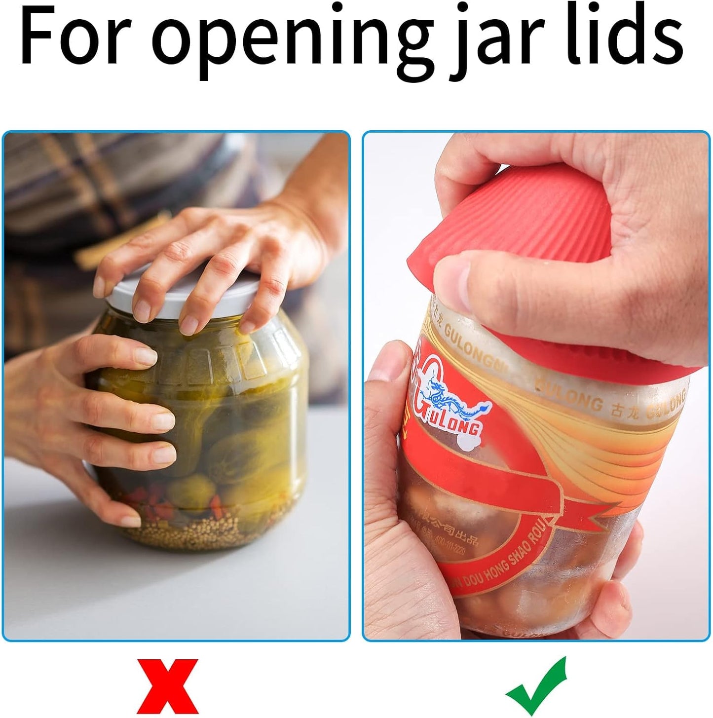 3 Pcs Rubber Jar Opener Gripper Pads, Multi Purpose Jar Bottle Can Lids Gripper Openers Reusable, for Seniors Weak Hands, Most Bottles, Used as Kitchen Coasters