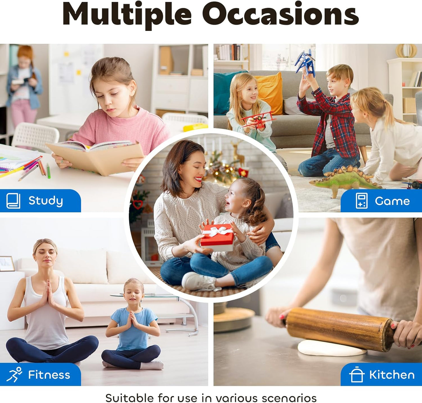 Conchstar Visual Timer for Kids 60-Minute - Countdown Timer with Optional Alarm, Focus Tool for ADHD & Autism, Time Management for Homework, Chores, Office, Kitchen, Teaching & Study Routines (Orange)