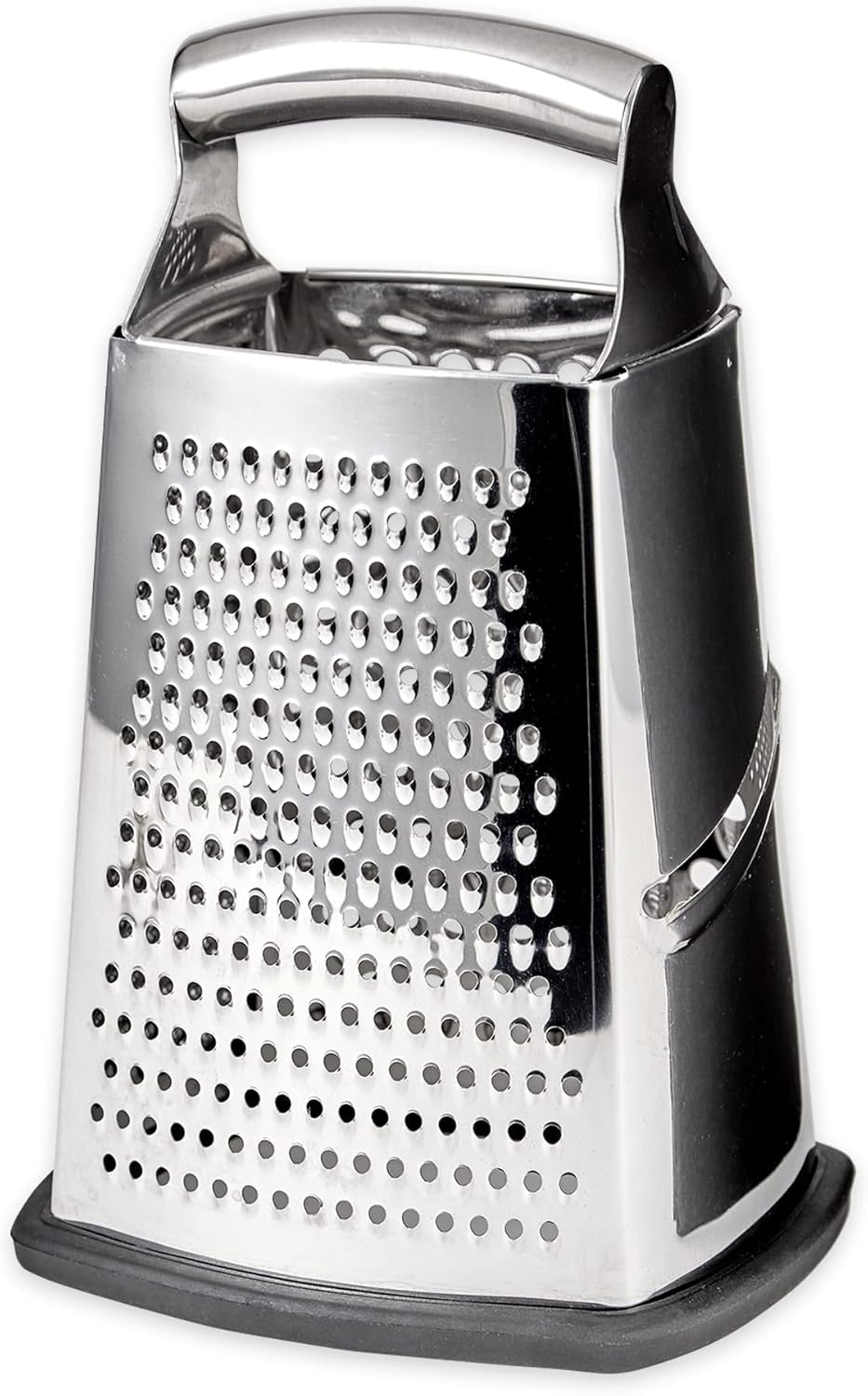 RSVP International Endurance Kitchen Collection Multi-Use Cheese Grater Handheld Potato Slicer Shredder for Hard & Soft Cheeses, Vegetables & Zesting, 6 x 5 x 9-3/4-Inch, Non-Slip Bottom