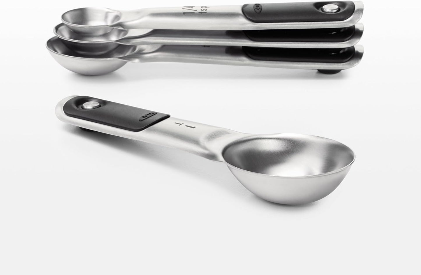 OXO Good Grips 4 Piece Stainless Steel Measuring Spoons with Magnetic Snaps