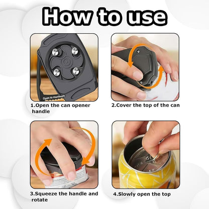 2 Pcs Beer Can Top Remover,Beer Can Opener,Manual Side Can Opener,Aluminum Lid Soda Can Top Remover,Can Cutter Top Remover,Soda Can Opener For Beer, Canned Goods, Cans (Black)