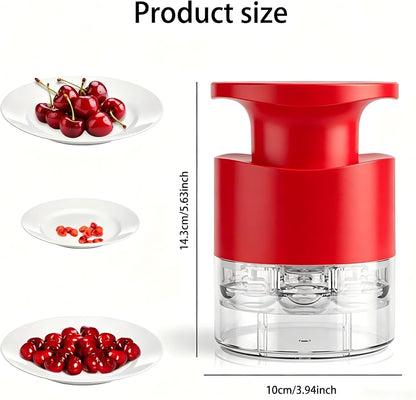 Cherry Pitter - Olive And Other Fruit Tools, Cherry Pitter With a Space-Saving Lock(BLACK)