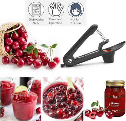 Cherry Pitter Tool Pit Remover, Multiple Cherry Seed Remover, 7 Holes Cherry Stoner Pitter Quick Release, Multiple Cherry Pit Remover Cherries Jam