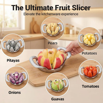 2026 New Stainless Steel Apple Corer Slicer, 8/12 Sharp Blades, Easy to Use & Time-Saving for Home Kitchen Fruit Prep (8 Blade)