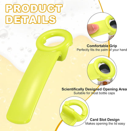 uxcell 2 Pcs Jar Key Lid Opener, Plastic Jar Lid Opener Easy Grip Multifunctional Durable Can Open Tool for Elderly Seniors Women Weak Hands Easy-use by Anyone, Orange/Sky Blue