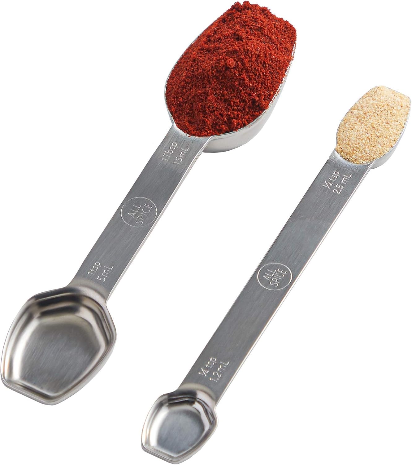 AllSpice Stainless Steel Double Sided Measuring Spoon- Teaspoon and Tablespoon