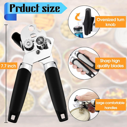 Gisafai 20 Pcs Manual Can Opener Bulk with Sharp Blade Smooth Edge Multifunctional Kitchen Gadget Handheld Openers Large Handheld Knob Can and Bottle Animals for Dorm Kitchen Essentials Gifts