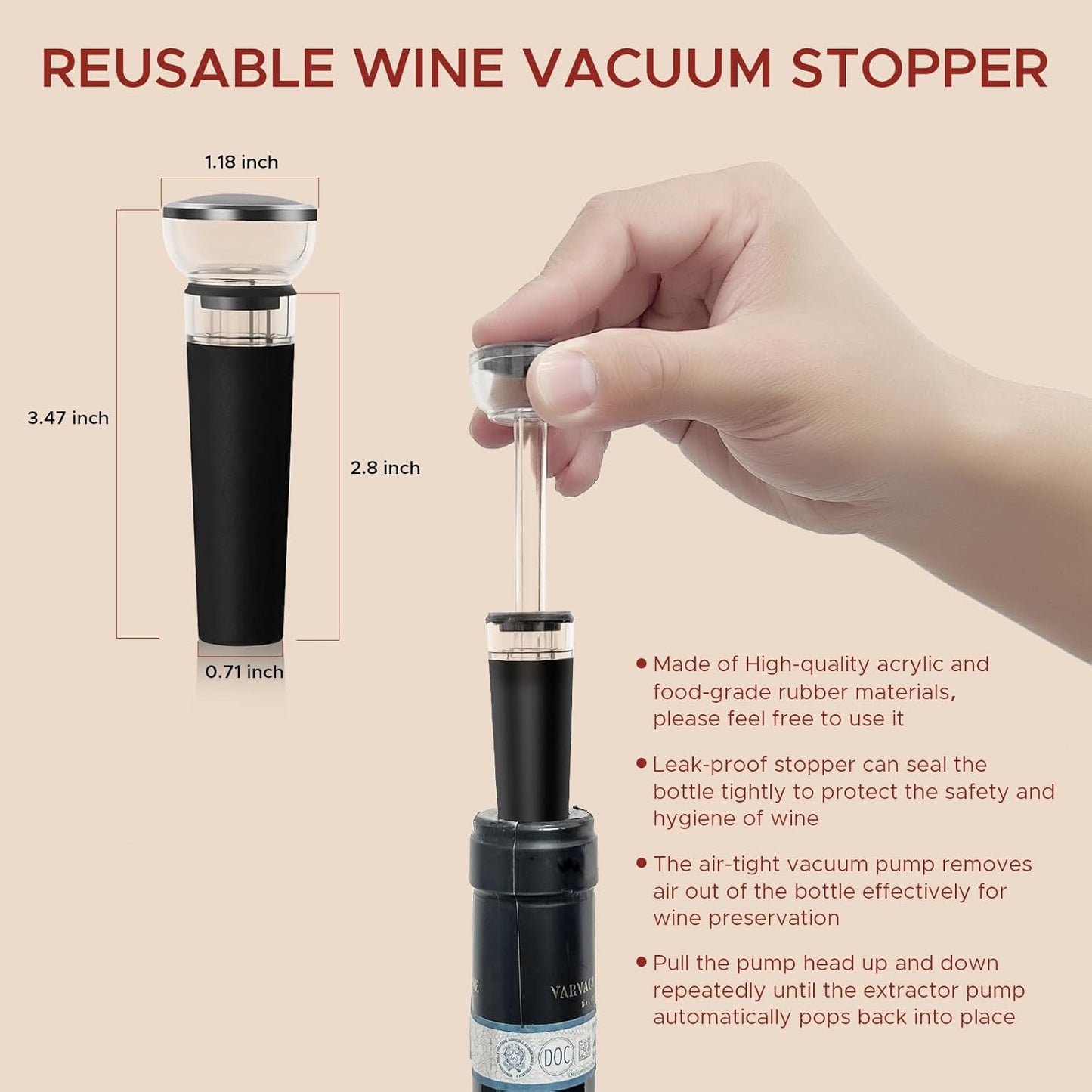 Wine Bottle Opener Gift Set, Zinc Alloy Wing Corkscrew with Vacuum Stopper & Aerator Pourer, Multifunctional Wine Corkscrew for Kitchen, Bar, Party, Camping, BBQ, Wedding, Dinner Gathering