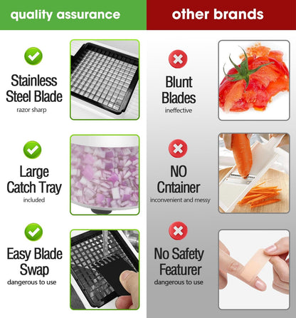 LHS Vegetable Chopper Multifunctional Food Chopper Onion Chopper Vegetable Slicer Dicer Cutter Potato Cutter Veggie Chopper with Container with Spiralizer (12 in 1, Black)