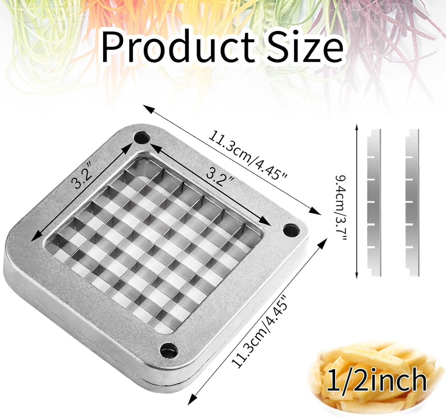 French Fry Cutter Replacement Blade,Blade Assembly and Pusher Block for Commercial French Fry Cutter (1/4" Replacement Blade)