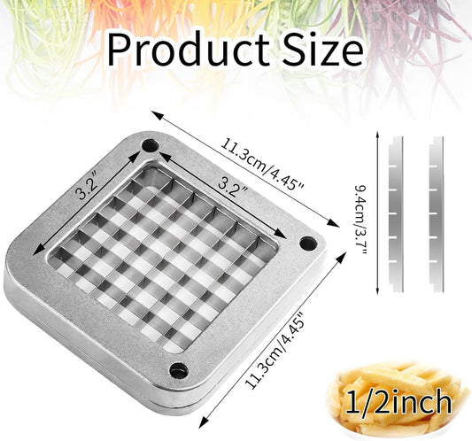 French Fry Cutter Replacement Blade,Blade Assembly and Pusher Block for Commercial French Fry Cutter (1/4" Replacement Blade)