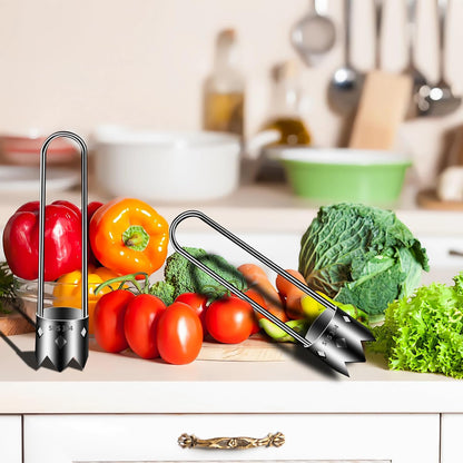 Aerbee Red Bell Pepper Corer - 304 Stainless Steel Apple & Pepper Core Remover, Designed for a Wide Range of Fruits and Vegetables, Core Remover Easy Kitchen Gadgets