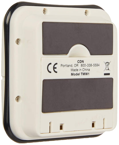 CDN Waterproof Kitchen Timer | Big Digital Display | 90-Second Loud Alarm with Flashing Light | Shatterproof & Steamproof | Magnet & Stand Mount | Ideal for Chefs | TMW1