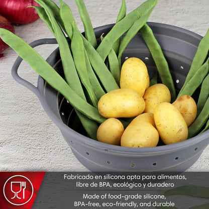 Magefesa Balance Collapsible Silicone Colander, 8-10 Inch