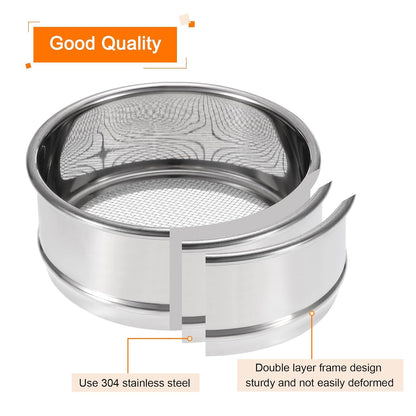 PATIKIL 150 Mesh Lab Sieve, 4" Diameter Test Sieve 304 Stainless Steel Wire Cloth (0.1mm) for Industrial Laboratory