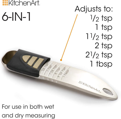 KitchenArt Baker’s Pro Adjust-A-Measure Set, 4-Piece, Satin