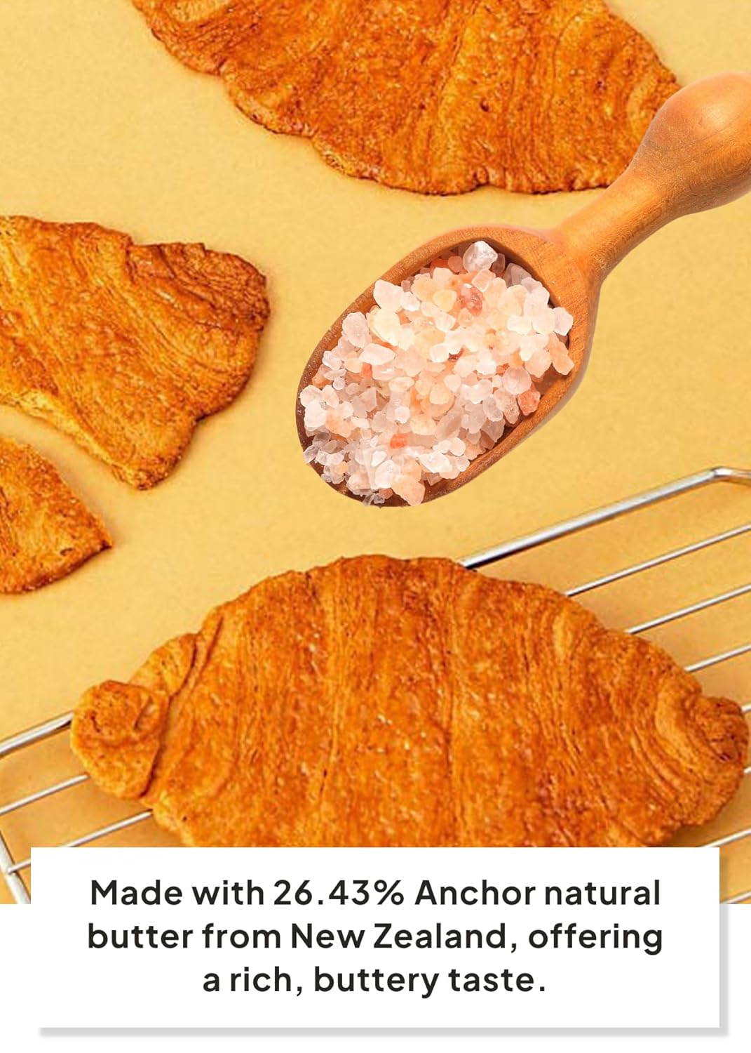 Korean Food Flat Croissant Snack, Crispy & Buttery Dessert Bites, Individually Wrapped, Holiday Party Treats & Shareable Snacks, only 102 Calories, Original Flavor, Pack of 10, 크룽지