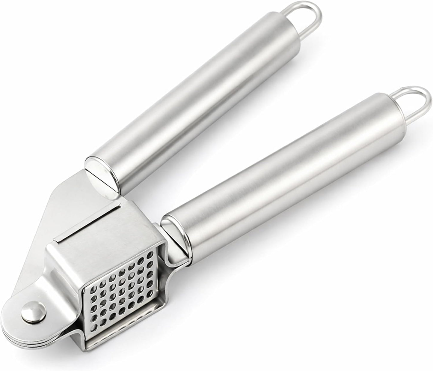 Garlic Press Stainless Steel Heavy Duty | Ergonomic Easy-Press Garlic Mincer for Arthritis & Weak Hands | Easy to Clean, Dishwasher Safe Manual Garlic Crusher for Home Kitchen