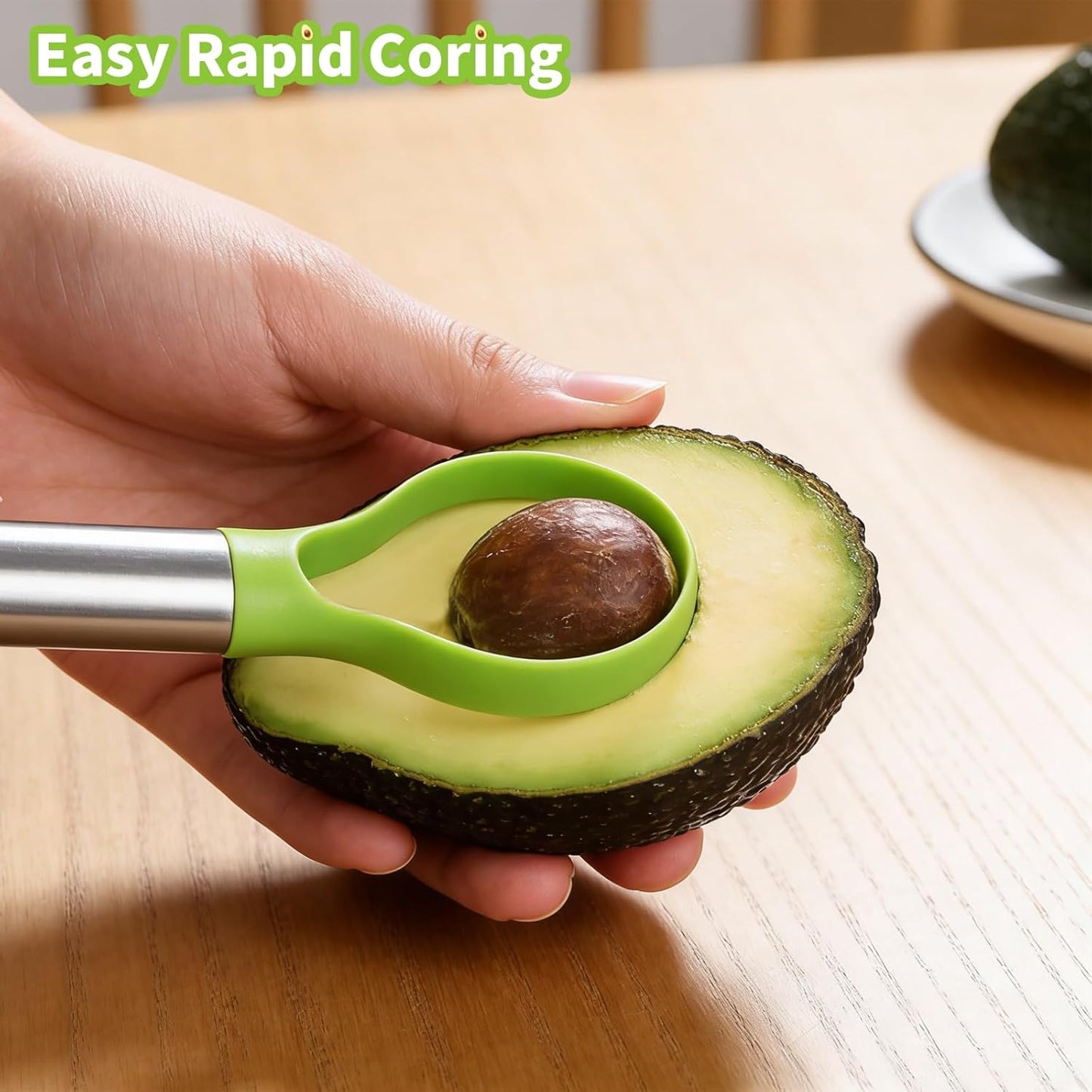 3 in 1 Avocado Slicer Tool, Avocado Cutter Pitter Peeler and Scooper, Stainless Steel Avocado Pit Remover with 2pcs Potato Masher, Dishwasher Safe Fruit Slicer for Guacamole, Avocado Toast, Salad