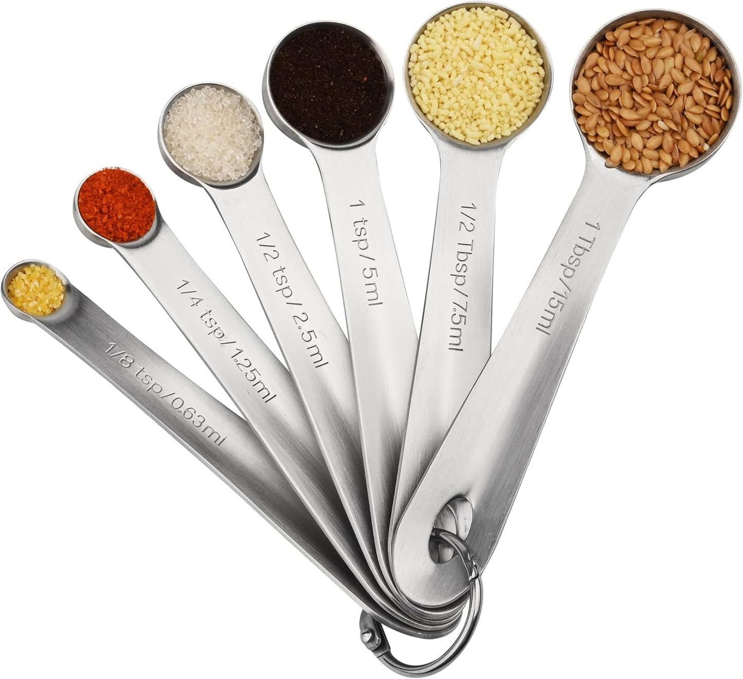Measuring Cups and Spoons Set, Copper Measuring Cups and Spoons Set for Baking & Kitchen, Stainless Steel Measure Cup and Spoon for Dry &Liquid, Metal 7 Measure Cups&6 Spoons