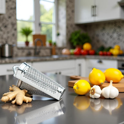 Stainless Steel Kitchen Grater, Multifunctional Hand Planer Tool for Ginger, Garlic, Nutmeg, Walnut, Lemon Zesting