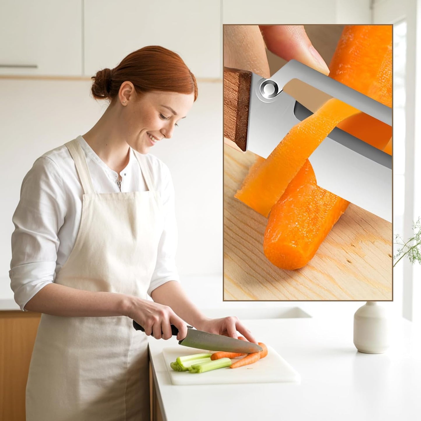 2 Pack Multi-Functional Vegetable Peeler for Kitchen, 2026 New Premium Vegetable Peeler with Wooden Handle and Bottle Opener,Kitchen Tool for Fruit Veggie Pumpkin