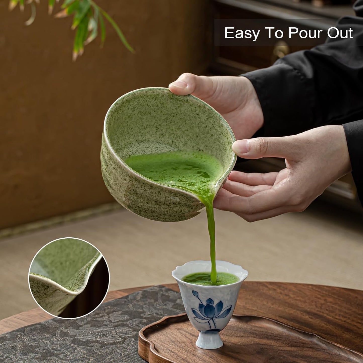 Matcha Set, Matcha Whisk Set Includes Matcha Bowl and Whisk, Whisk Holder, Sifter, Scoop, Spoon Holder, Tea Towel- 7pcs Perfect Matcha Kit for Matcha Tea Ceremony