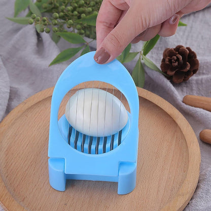 LIJX Kitchen Gadgets Egg Slicer for Hard Boiled Eggs, Multipurpose Safe Durable Stainless Steel Wire Slicer Egg Cutter (Color : Pink)