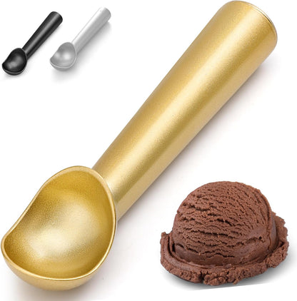 CUNSENR 7 inch Ice Cream Scoop - One-Piece Nonstick Aluminum Ice Cream Scooper - Professional Metal Ice Cream Spoon - Durable, Easy to Use & Clean - Lightweight Cookie Spoon - Scoop Ice Cream (Sliver)