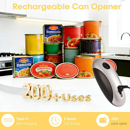 Electric Can Openers in 2026: Automatic Can Opener Electric with Rechargeable. The Can Opener Creates A Smooth Edge, Making It The Best Gift for Seniors And Kids. (White)