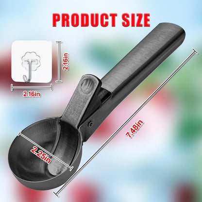 Ice Cream Scoop,Portable Stainless Steel Ice Cream Scoop with Trigger and Comfortable Handle,Dishwasher Safe,DIY Ice Cream,Gelato,Sorbet,Cake Batter (1p-silver)