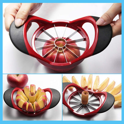 Apple Cutter Slicer & Corer Kit - 12-Blade Apple Slicer & Corer, Includes 3 Premium Stainless Steel Fruit Forks