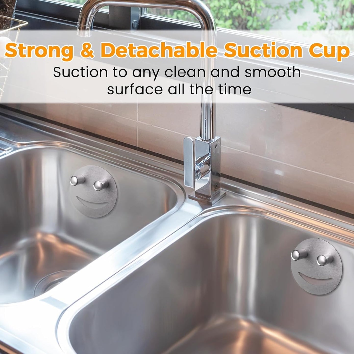 Semcide Sponge Holder, Sink Caddy w/Suction Cup Installation, Sponge Organizer for Kitchen/Bathroom Sink, Self Draining, Dishwasher Safe for Holding Sponges(Sponges Not Included), White(1-Pack)