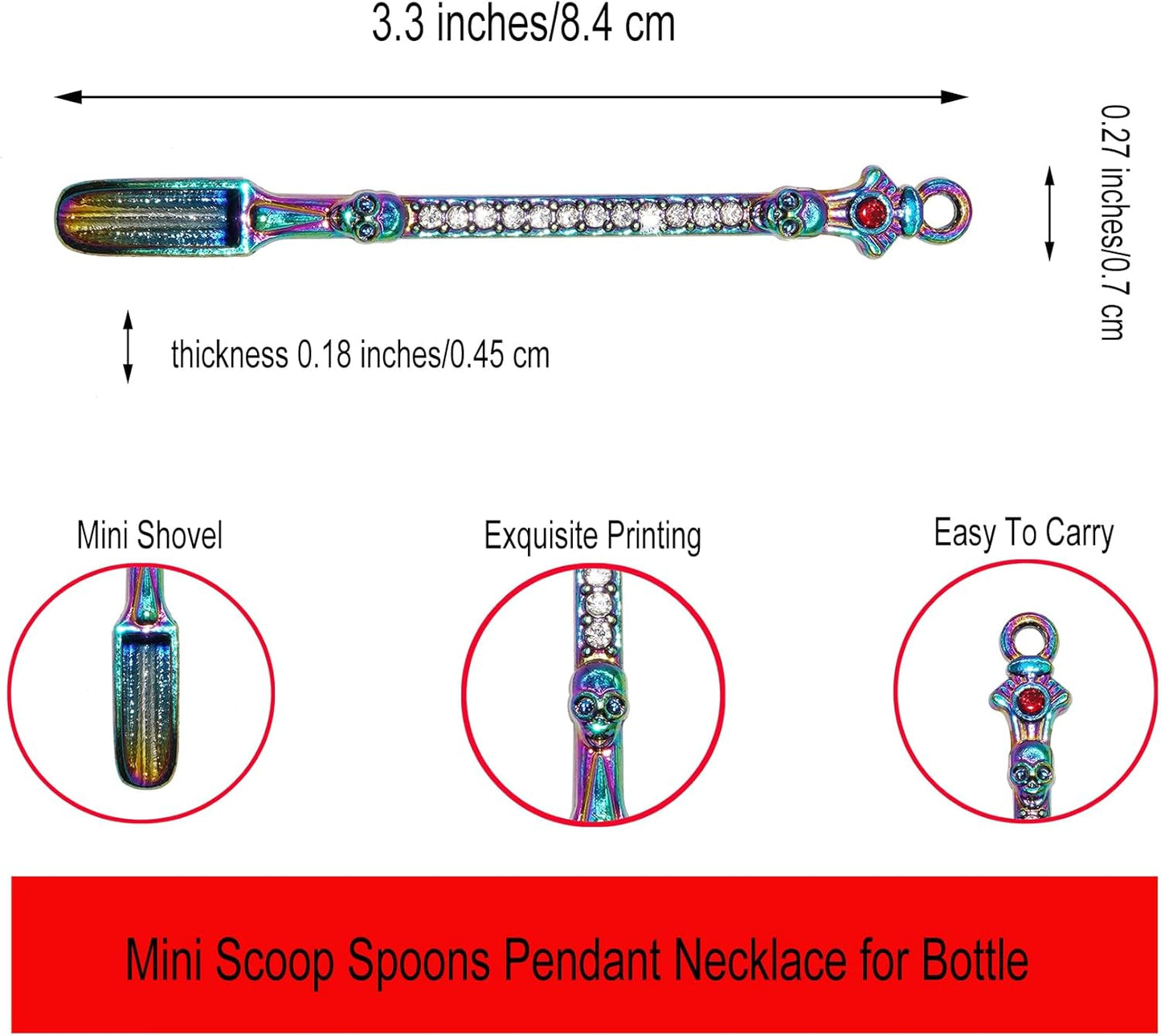 15Pcs Mini Shovel Spoons for Necklace Charms, Keychain Accessories, Measuring Tiny Spoon, Coffee, Sugar and Spices Spoon