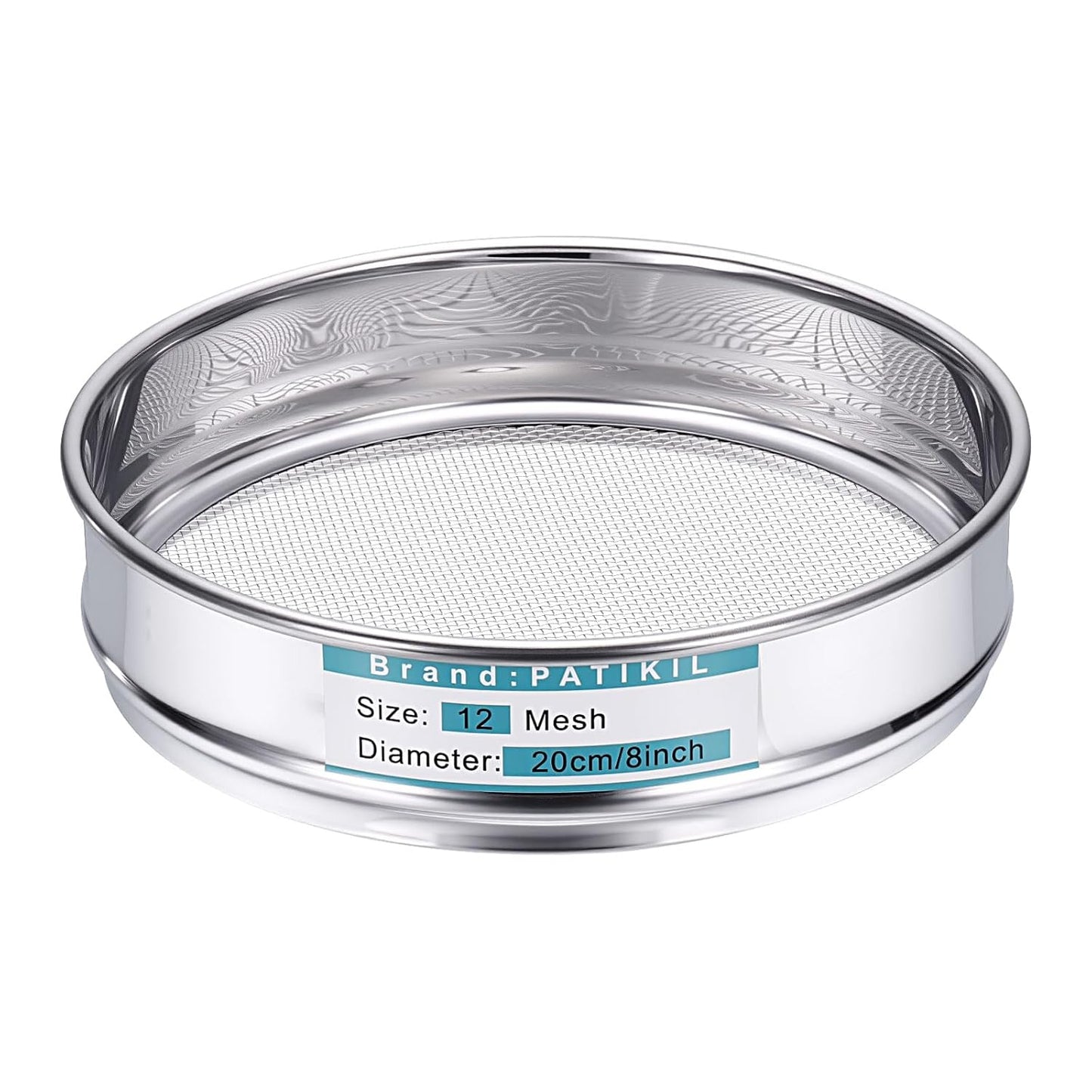 PATIKIL 325 Mesh(0.045mm) Lab Sieve, 3.9"(10cm) Diameter Sifting Screen 304 Stainless Steel Wire Cloth Fine Mesh Sieve for Industrial Laboratory Home Soil Sifter Dry Sift Screens Hash - Colors A