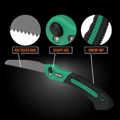 Scotts 8 in. All-Purpose Steel Garden Utility Shears with Serrated Blades – Comfort Grip Yard and Garden Scissors for Pruning Plants, Flowers, and Herbs