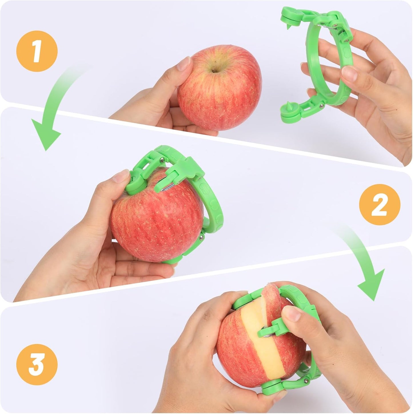 Handheld Apple Peeler for Apple Pear YORSEEK Manual Rotating Apple Pear Peeler Zester Kitchen Gadget Apple Peeling Hand Rotation Fruit Spiralizer Peeler Machine Gift Ideas
