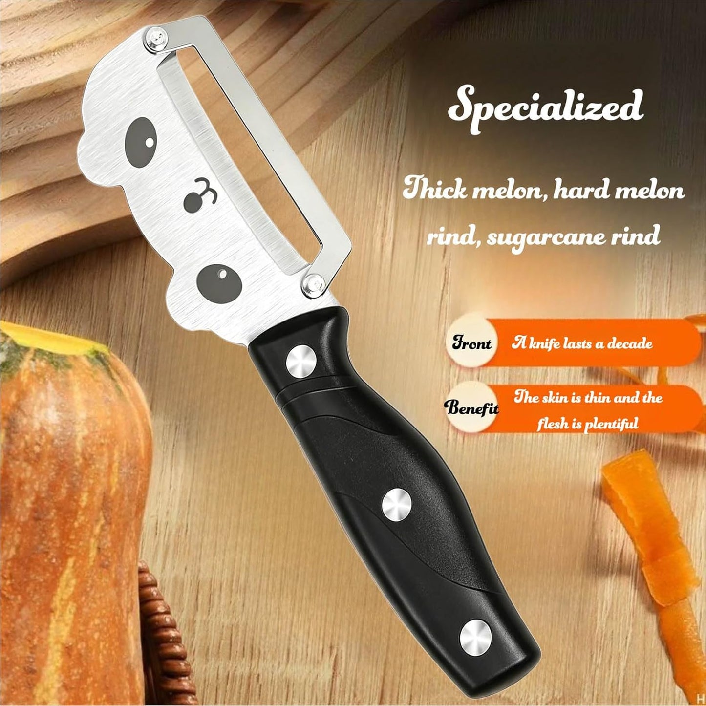 Vegetable Peeler Sharp Stainless Steel Blades for Veggie Potato Sugarcane Pumpkin Papaya Peeling Tool