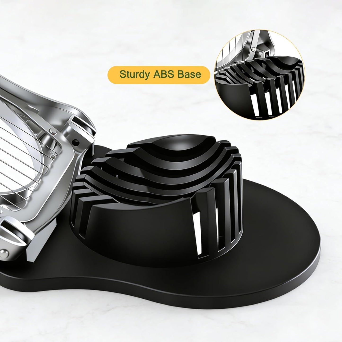 3 in 1 Egg Slicer, Egg Cutter Egg dicer for Boiled Eggs -Stainless Steel Wire with 3 Slicing Styles