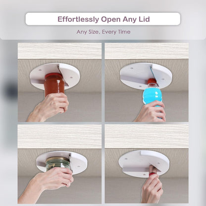 1 Pack Easy Grip Jar Opener for Seniors - Under Cabinet Jar Openers for Weak Hands, Arthritis jar opener, One Handed Gadgets & Bottle Opener - Kitchen Gadgets for Home Assistance