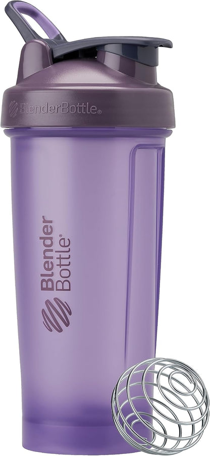BlenderBottle Classic V2 Shaker Bottle Perfect for Protein Shakes and Pre Workout, 28-Ounce, Clear/Black