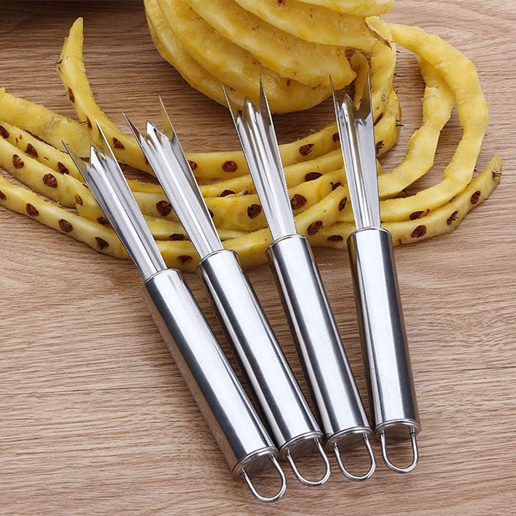 W shaped stainless steel pineapple eye peeler remover for home kitchen fruit tool 18.5cmx2cm Peelers