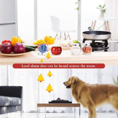 Jayron JR-WG017 Kitchen Cooking Timer Tomato Cartoon Mechanical Countdown Hour Meter for Cooking Homework Baking Learning Body-Building