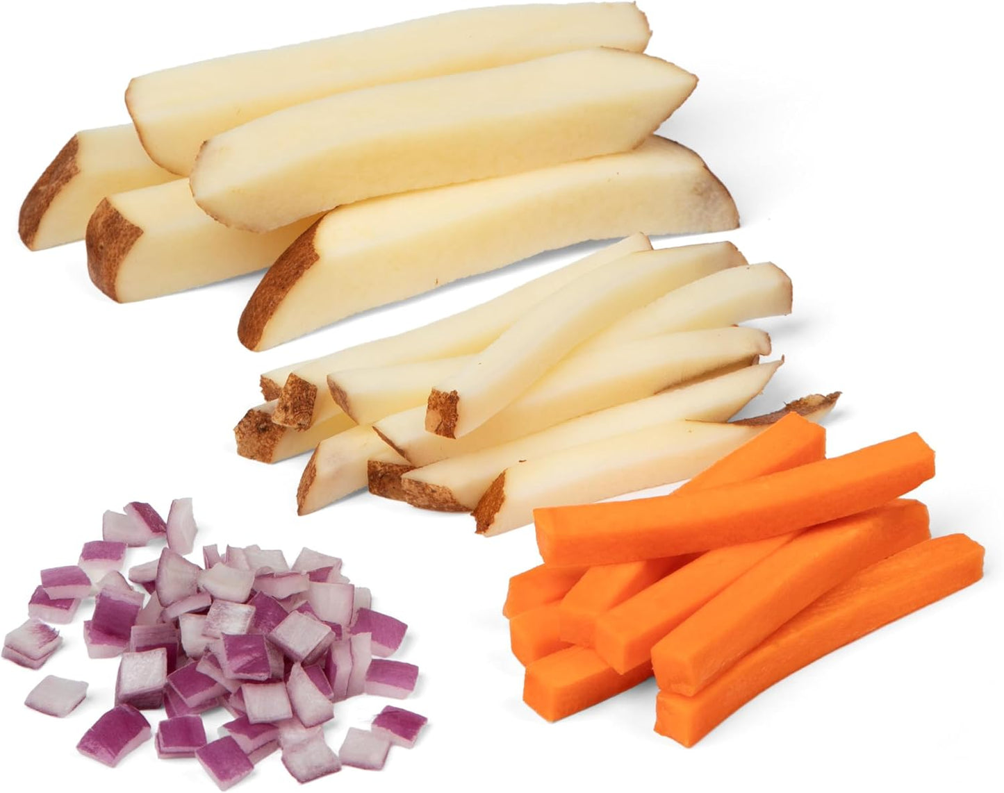 PL8 Professional Fry Cutter, Perfect Fries and Veggie Sticks in One Easy Motion, Includes Regular and Thick Cut Blades