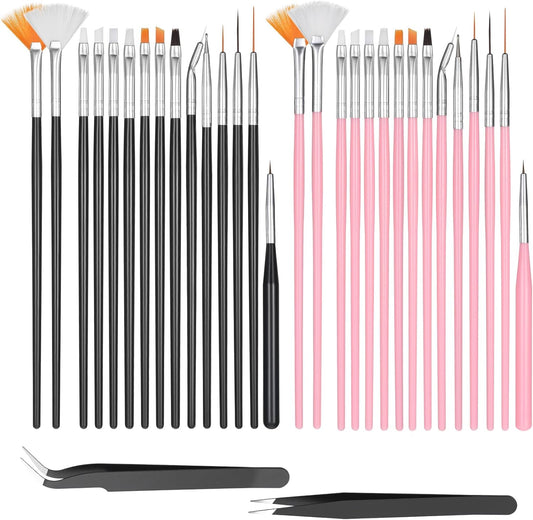 32Pcs Cake Painting Brushes Cake Candy Decorating Brush Tool Fondant Sugar Cookie Painting Brushes Supplies Multiple Function Pastry Brush Elbow and Straight Tweezer Pasta Tweezer for Baking Fondant