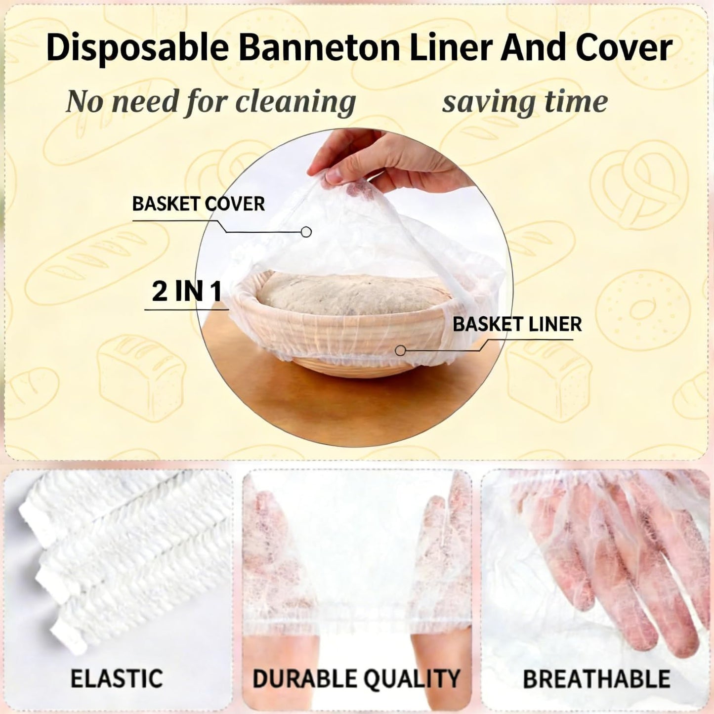 Sourdough Starter Kit, Sourdough Bread Baking Supplies, 9" Round & 10" Oval Banneton Bread Proofing Basket, Bread Sling, Starter Jar, Dough Whisk ect Complete Baking Set for Women Wife Mom