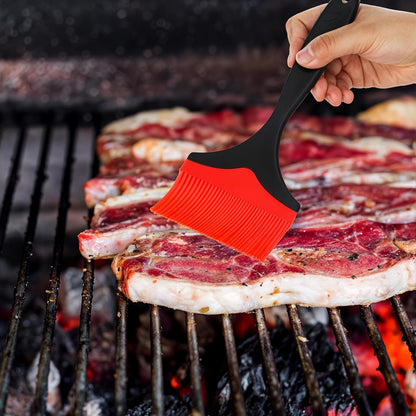Large Silicone Basting Pastry Brush, 2pcs 3.94''Extra Wide Basting Pastry Brushes for Cooking Red Oil Bolosy Heat Resistant Brush for Spread BBQ Baking Grilling Dishwasher Kitchen Bread Cookie